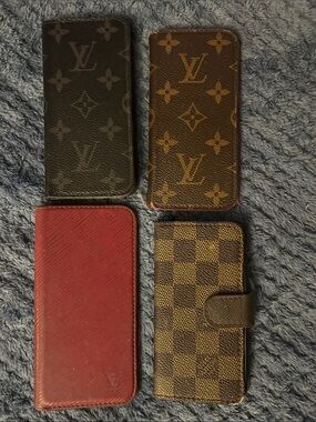 Louis Vuitton Monogram Pattern Phone  Case - Brown/Black/Red Options